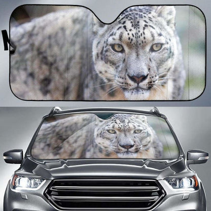 Snow Leopard Zoo StarringK Car Sun Shade
