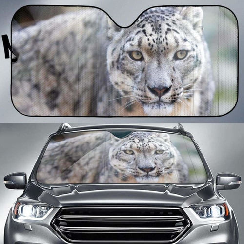 Snow Leopard Zoo StarringK Car Sun Shade