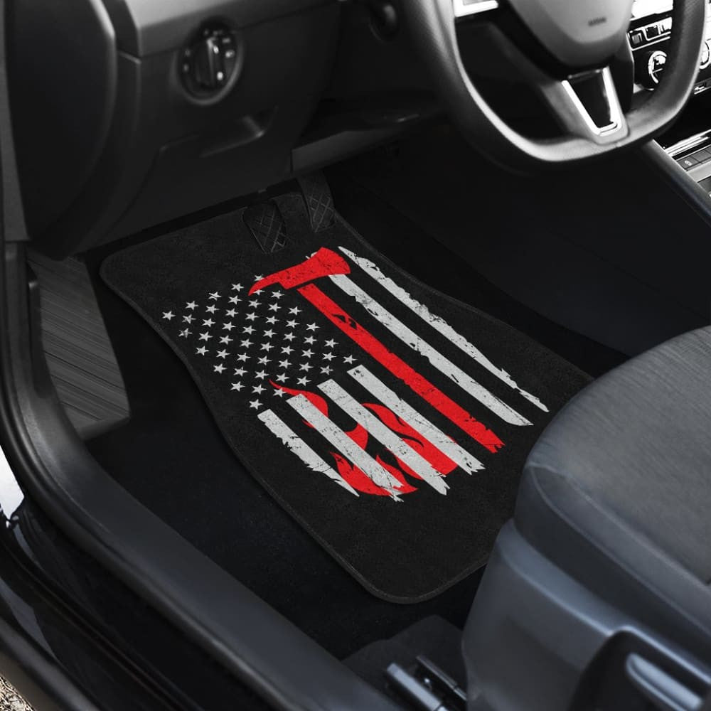 Firefighter American Flag Car Floor Mats Gift