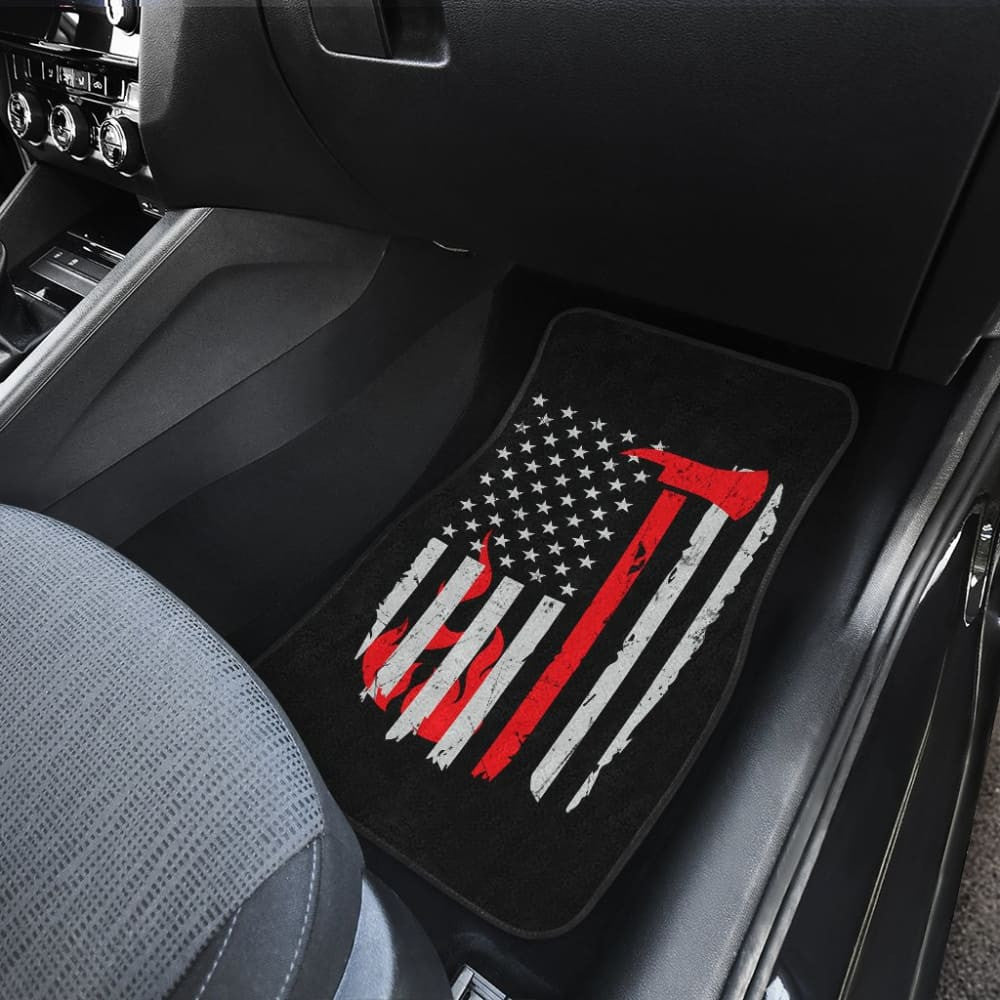 Firefighter American Flag Car Floor Mats Gift
