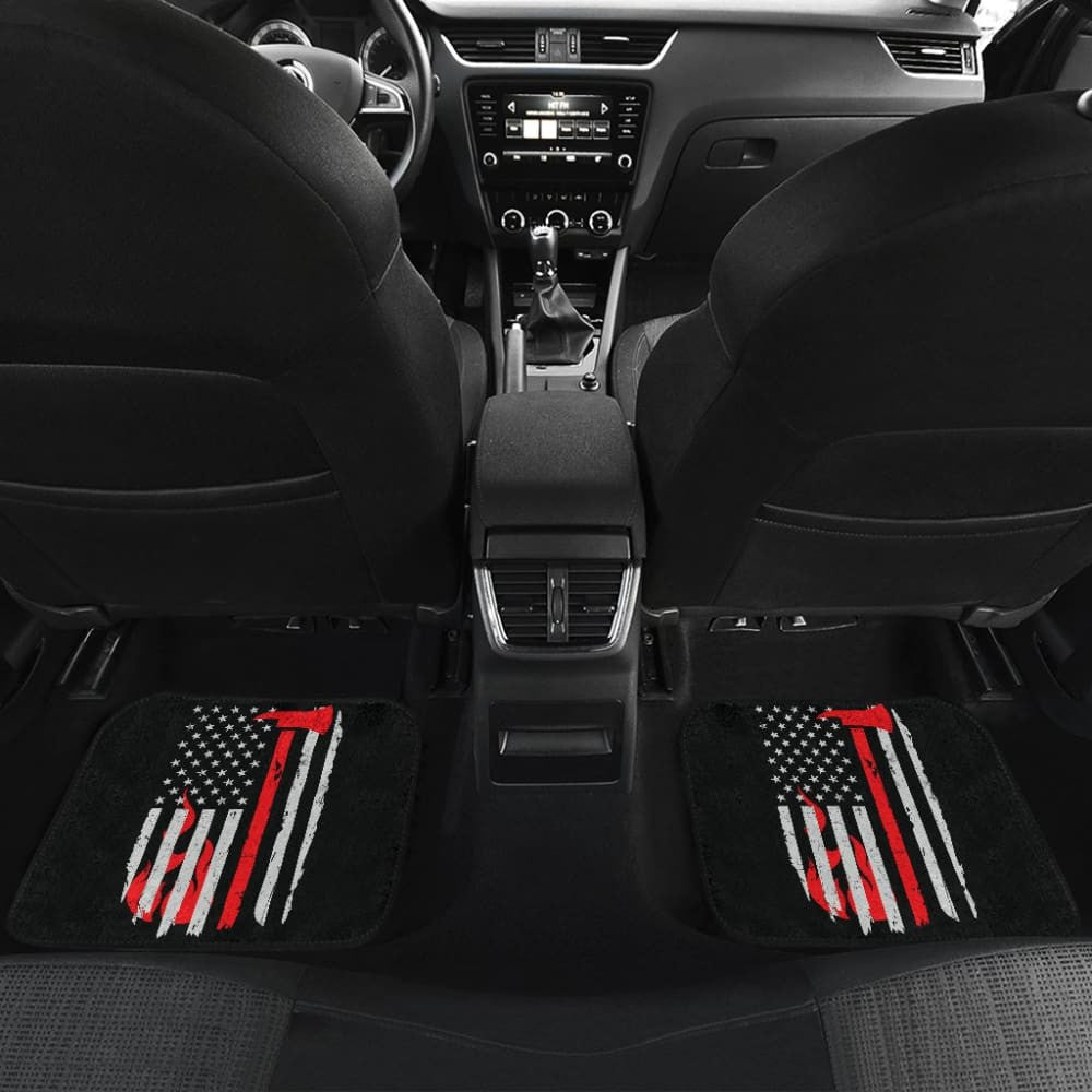 Firefighter American Flag Car Floor Mats Gift