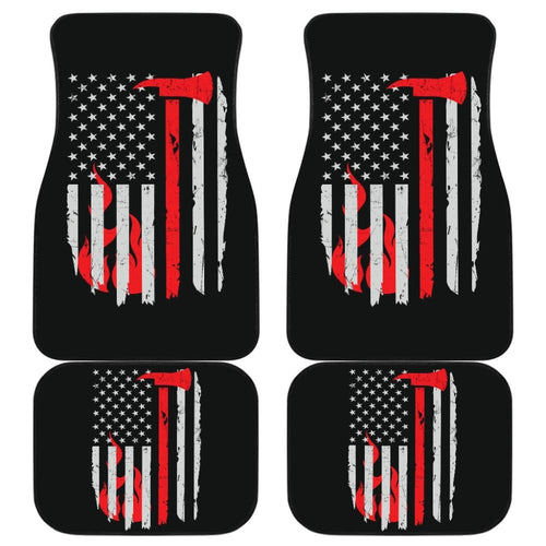 Firefighter American Flag Car Floor Mats Gift