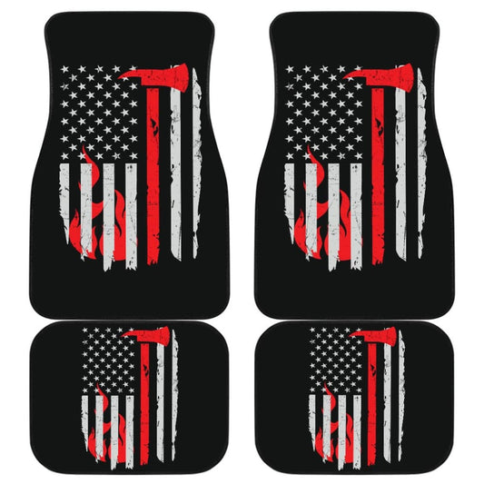 Firefighter American Flag Car Floor Mats Gift