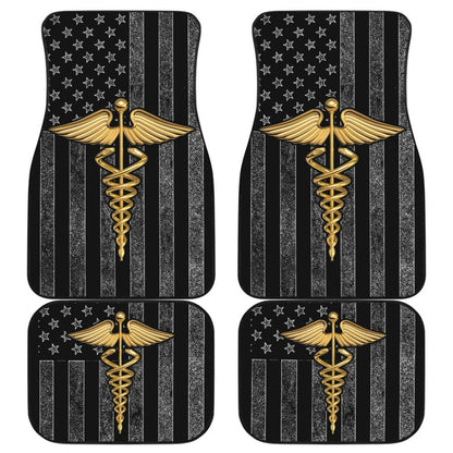 Patriot Nurse Thin Grey Line American Flag Car Floor Mats
