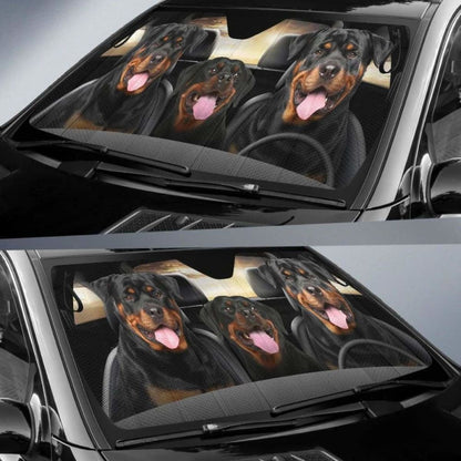 Rottweiler Car Auto Sun Shade Funny Dog Windshield