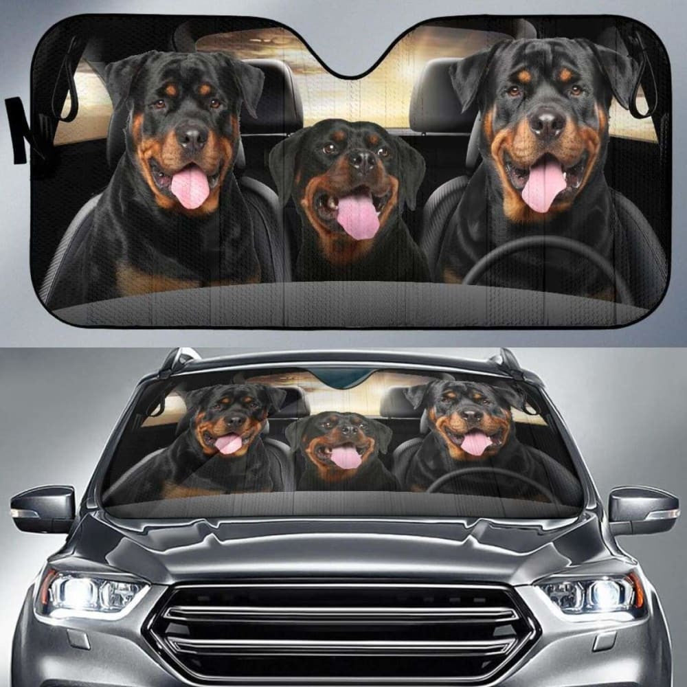 Rottweiler Car Auto Sun Shade Funny Dog Windshield