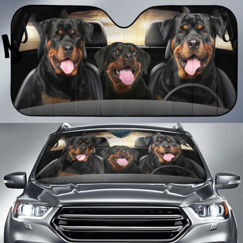 Rottweiler Car Auto Sun Shade Funny Dog Windshield