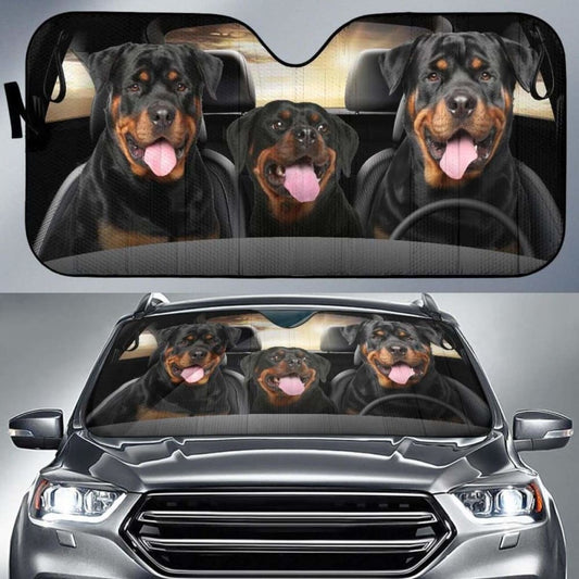 Rottweiler Car Auto Sun Shade Funny Dog Windshield