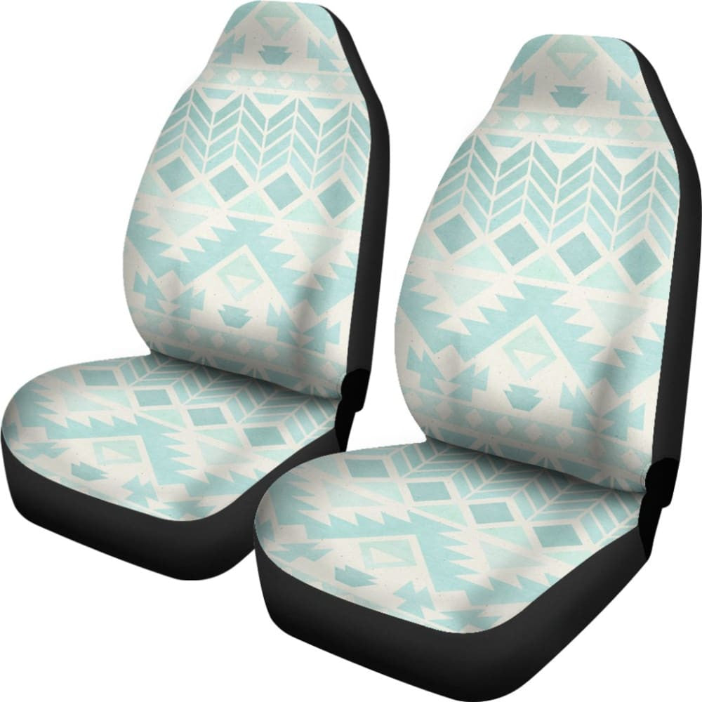 Blue & White Aztec Car Seat Covers