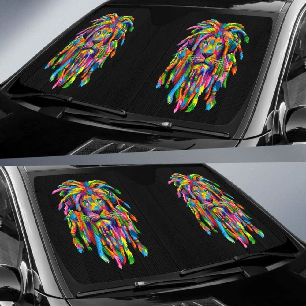 Rasta Lion Car Sun Shades