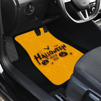 Black Orange Trick or Treat Halloween Car Floor Mats
