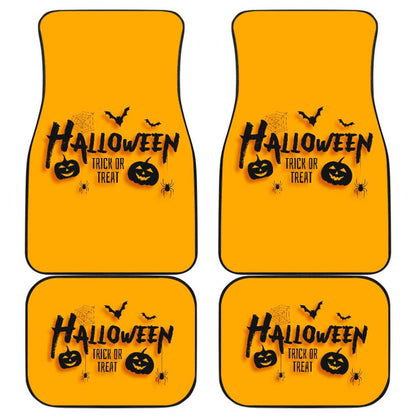 Black Orange Trick or Treat Halloween Car Floor Mats