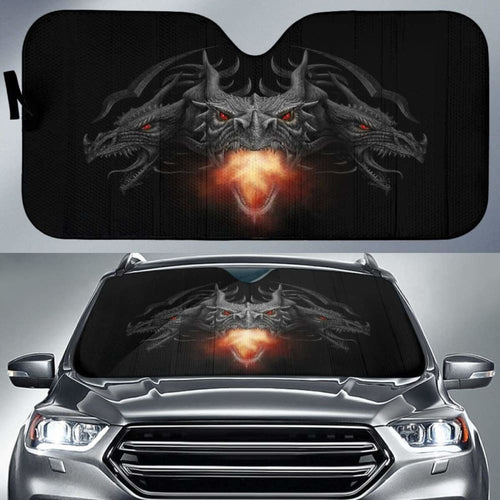 Dragon Heads Car Sun Shade amazing best gift ideas