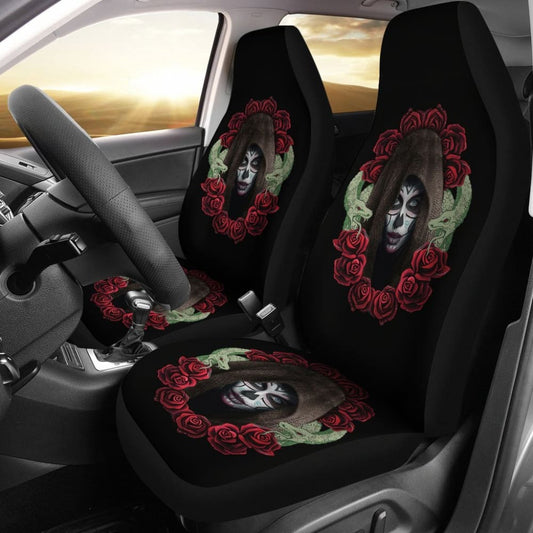 Sugar Skull Wreath Seat Covers