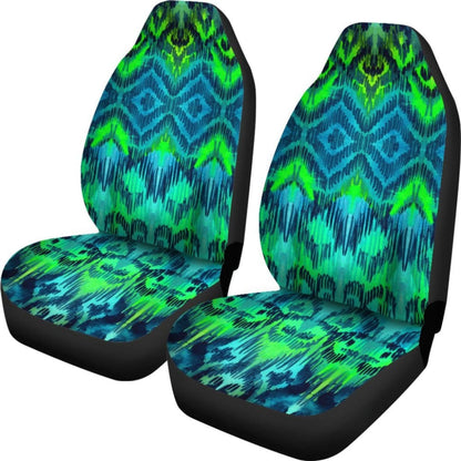 Blue Car Seat Covers Abstract Aztec Design