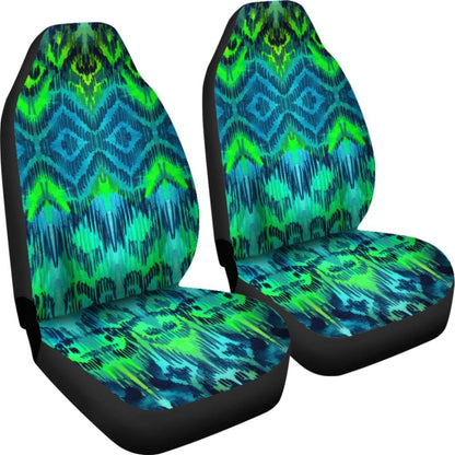 Blue Car Seat Covers Abstract Aztec Design