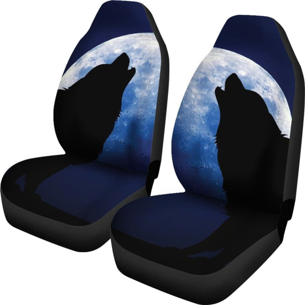 Wolf Howling Car Seat Covers