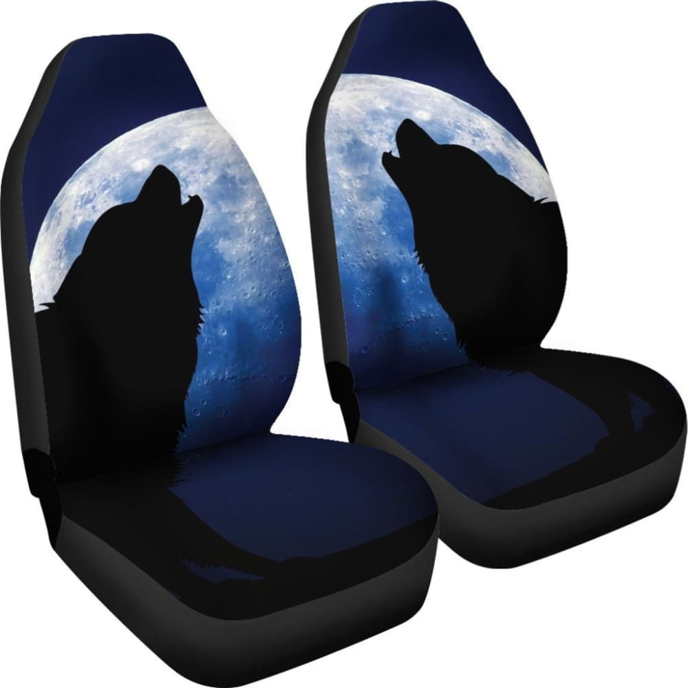 Wolf Howling Car Seat Covers