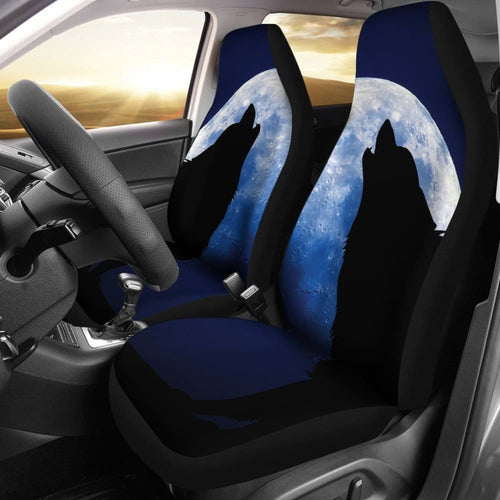 Wolf Howling Car Seat Covers