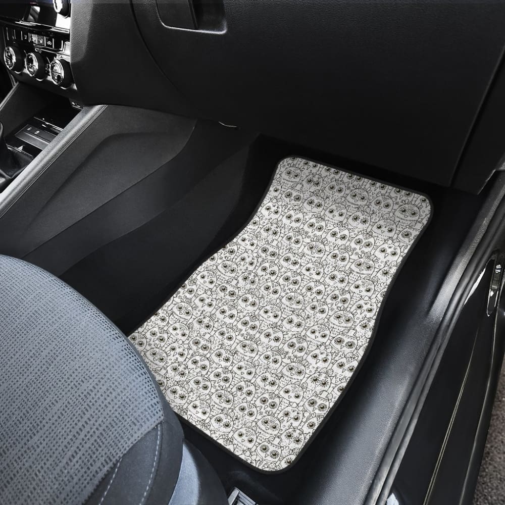 Pattern Owl Doodle Car Floor Mats Amazing Gift