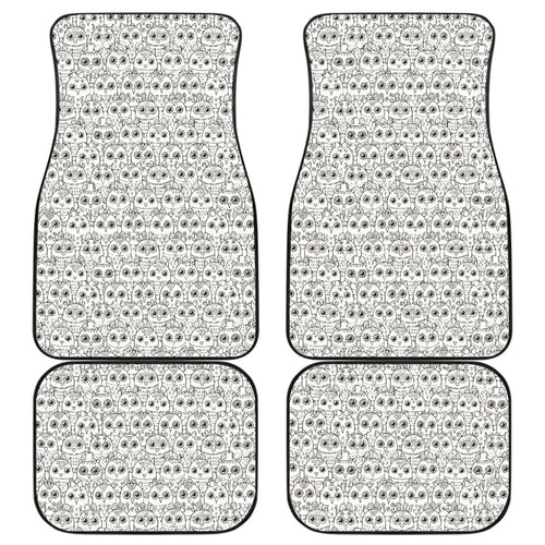 Pattern Owl Doodle Car Floor Mats Amazing Gift