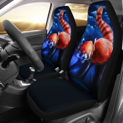 Red Raccoon Animal Car Seat Covers