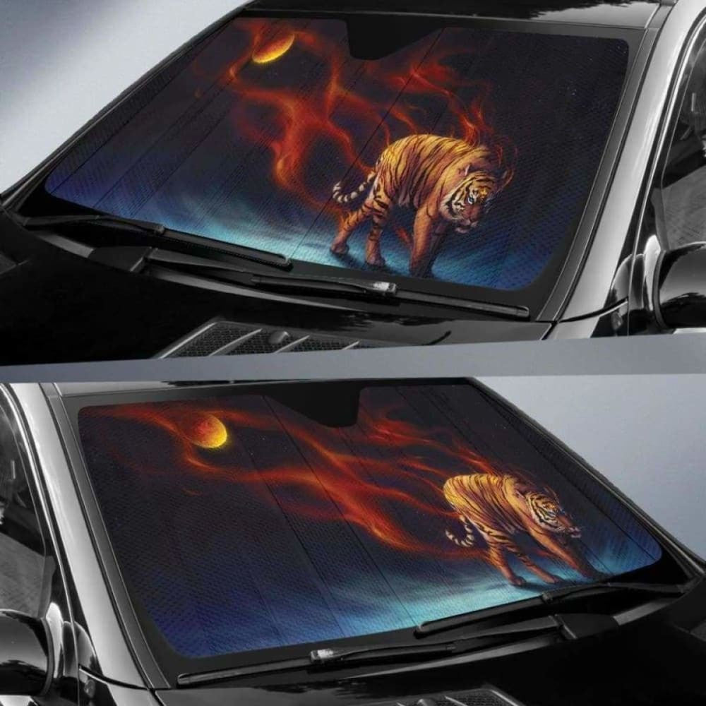 Fire Tiger Car Auto Sun Shades