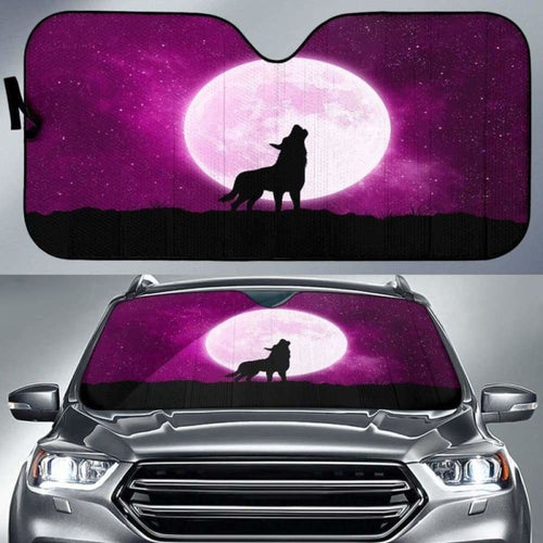 Wolf Howling At Moon Sun Shade