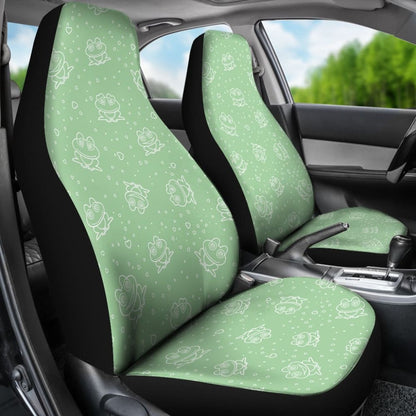 Green Frog Design Car Seat Covers