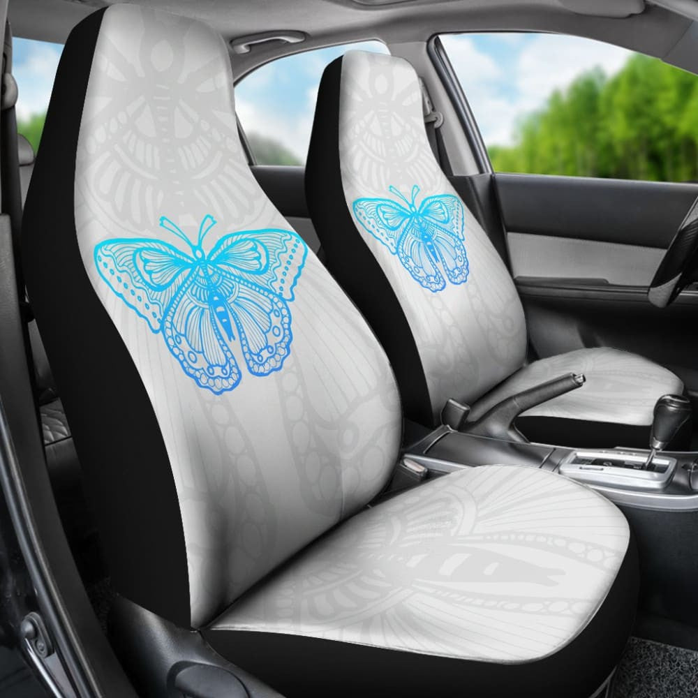 Beautiful Butterfly Blue Custom Car Seat Covers
