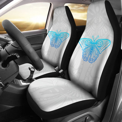 Beautiful Butterfly Blue Custom Car Seat Covers
