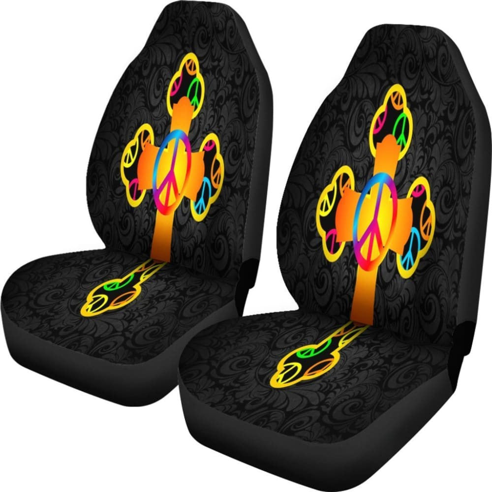 Hippie Love And Peace Car Seat Covers