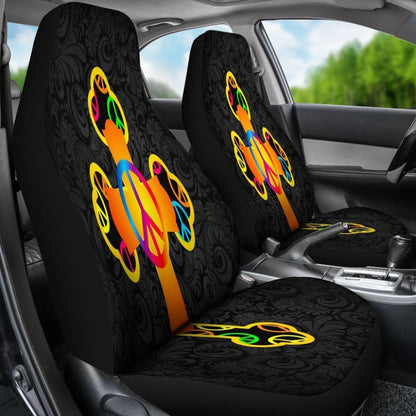 Hippie Love And Peace Car Seat Covers