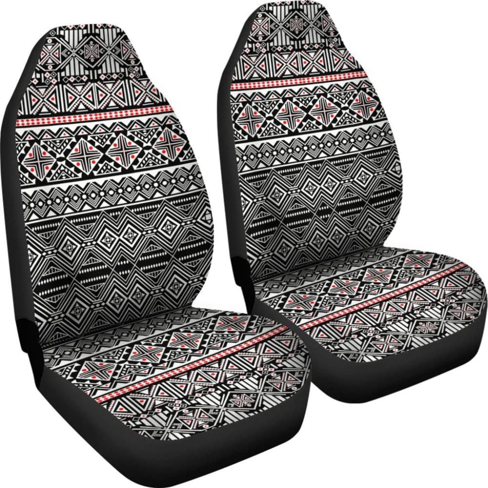 Black And White Car Seat Covers Aztec Design