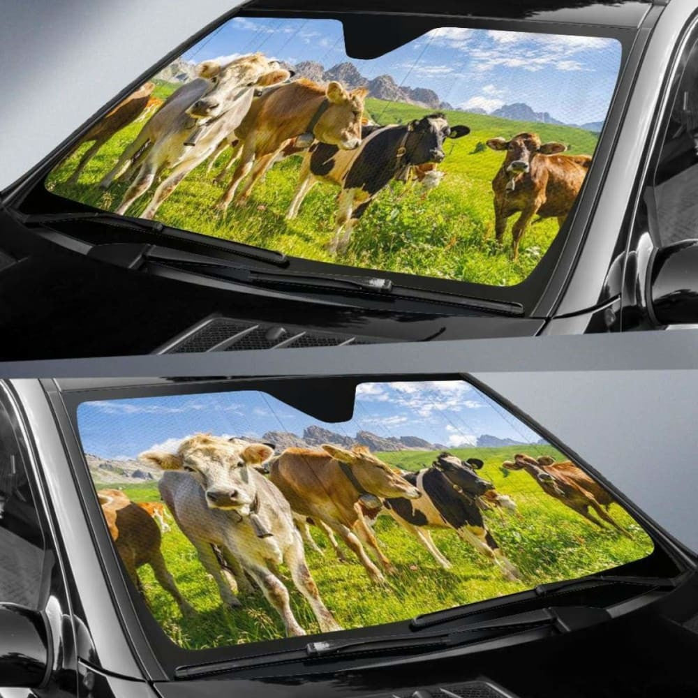 Auto Sun Shades - Cow