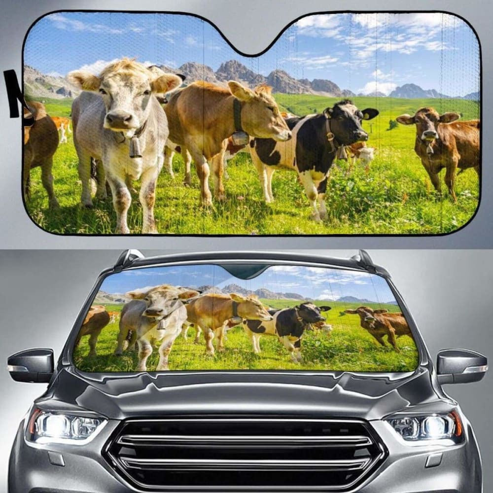 Auto Sun Shades - Cow