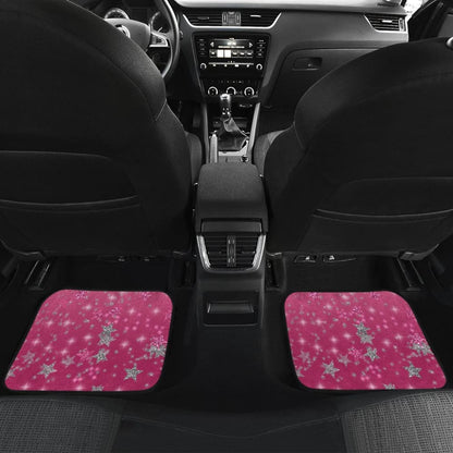 Pink Stars Front And Back Car Mats