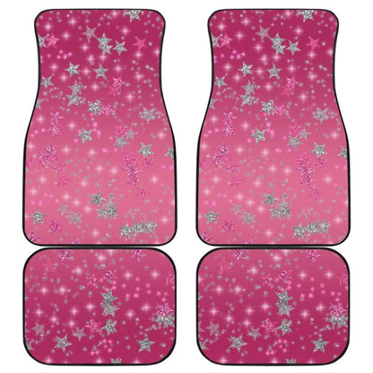 Pink Stars Front And Back Car Mats