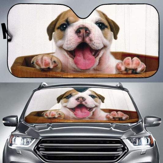 Puppy Bulldog Cute Car Sun Shade