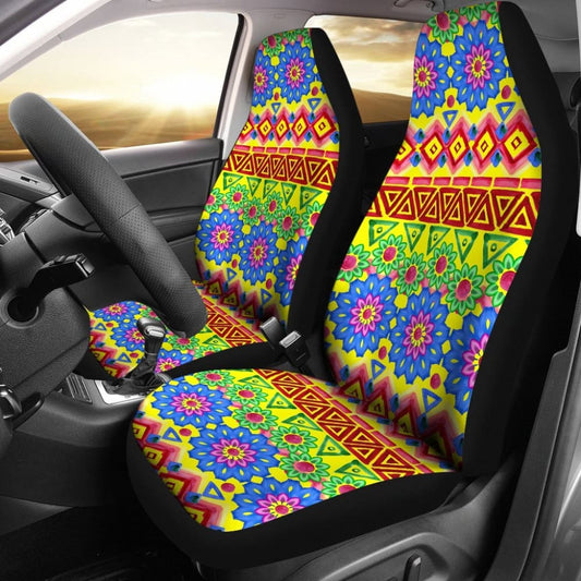 Colorful Aztec Design Car Seat Covers