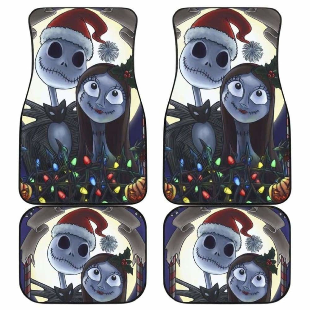Jack And Sally Car Floor Mats Nightmare Before Christmas Cartoon Amazing