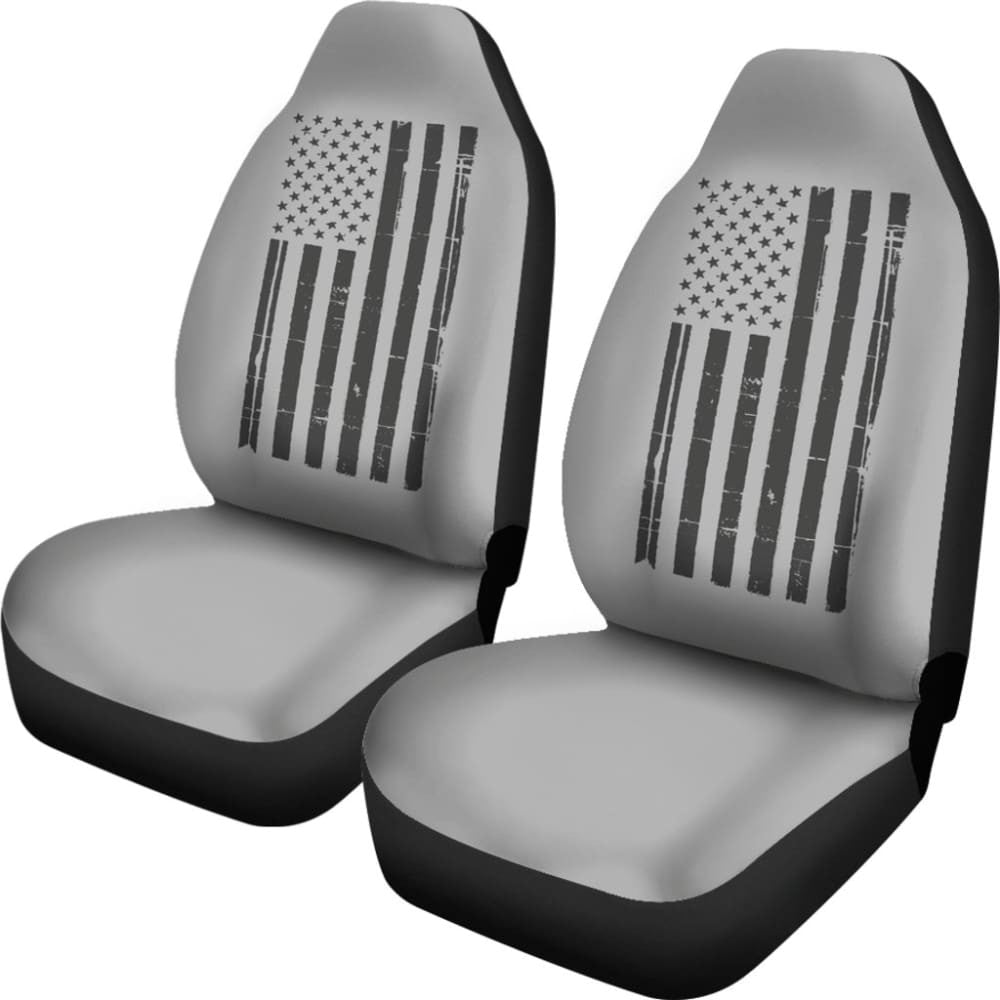 New Black American Flag Car Seat Covers Full Set
