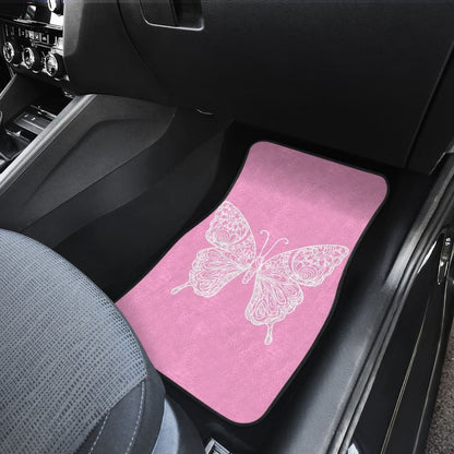 Beautiful Butterfly Pink Custom Car Floor Mats