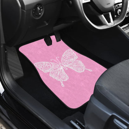 Beautiful Butterfly Pink Custom Car Floor Mats