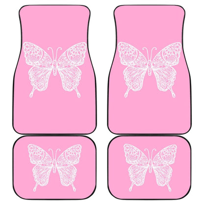 Beautiful Butterfly Pink Custom Car Floor Mats