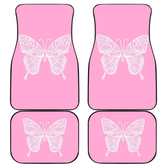 Beautiful Butterfly Pink Custom Car Floor Mats