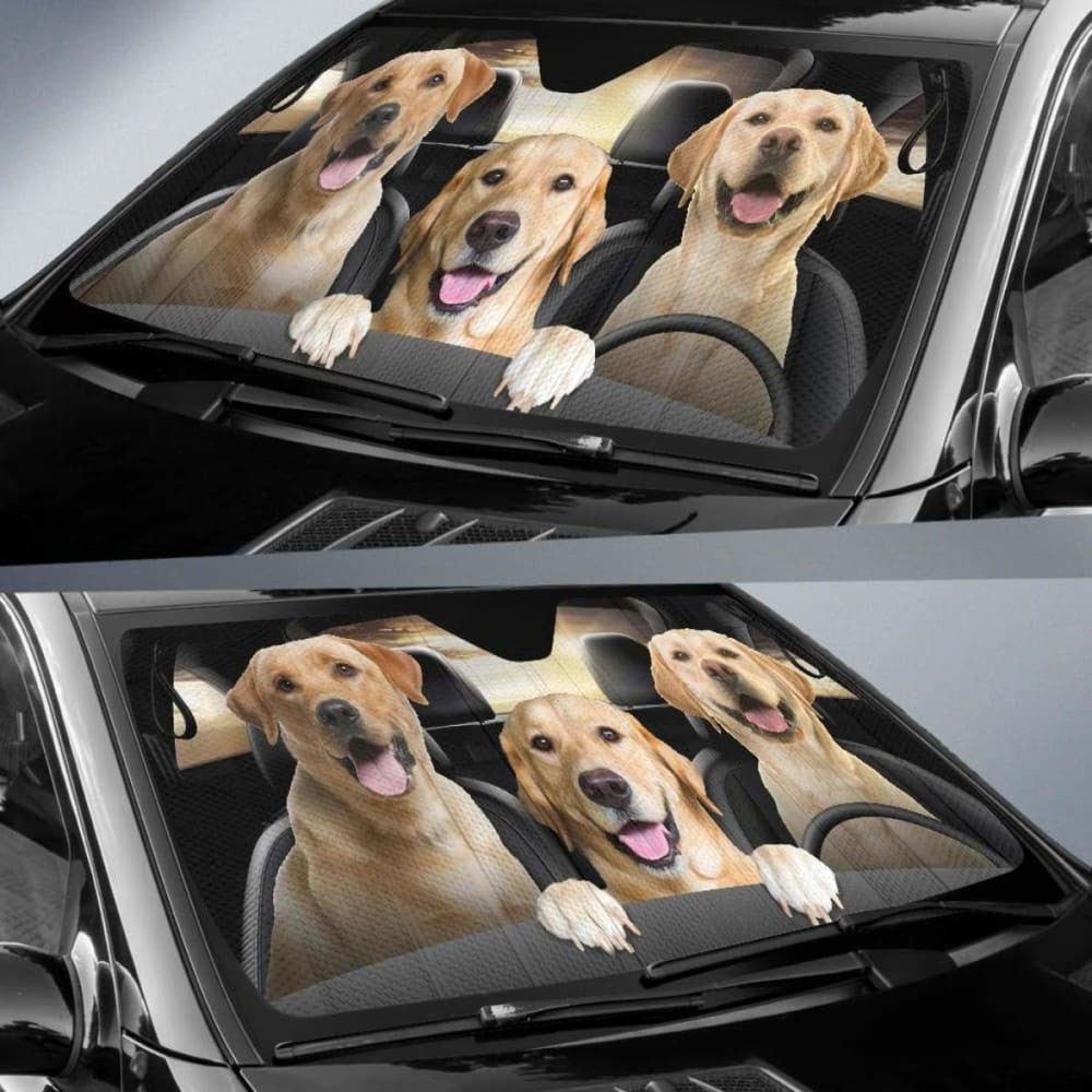Labrador Car Auto Sun Shade Funny Dog Windshield