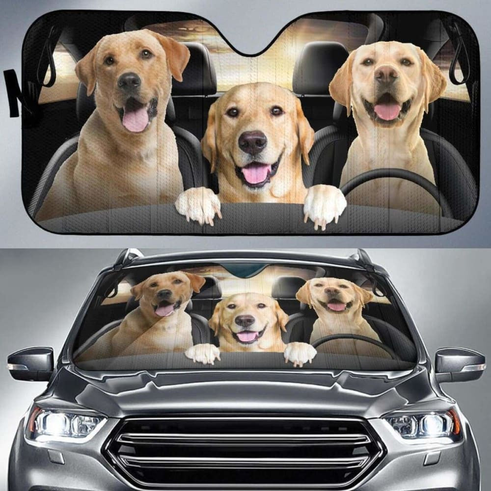 Labrador Car Auto Sun Shade Funny Dog Windshield