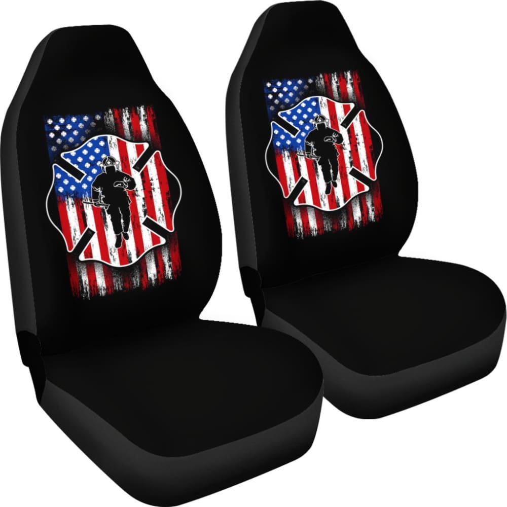 Firefighter Car Seat Covers Custom American Flag