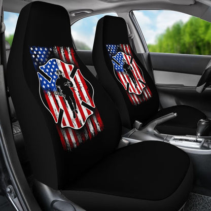 Firefighter Car Seat Covers Custom American Flag